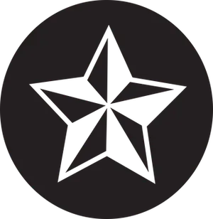 Black Star Iconon Dark Background PNG image