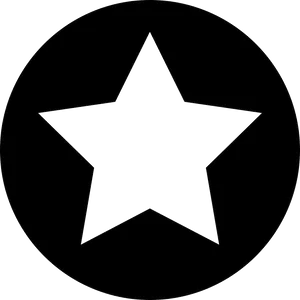 Black Star In Circle Icon PNG image