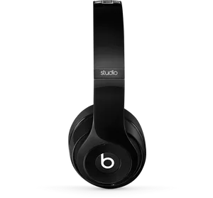 Black Studio Headphones PNG image