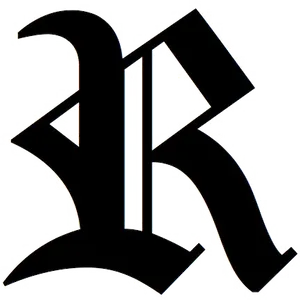 Black Stylized R Symbol PNG image