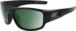 Black Sunglasses Green Lenses PNG image