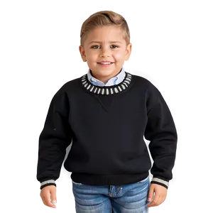 Black Sweater For Boys PNG Rot