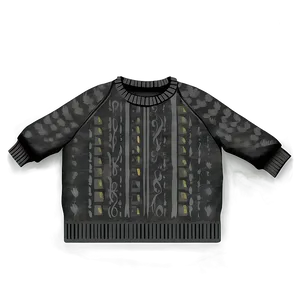 Black Sweater For Fall PNG 50