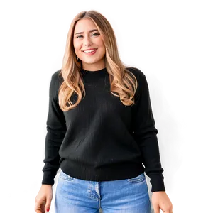 Black Sweater For Work PNG Myp