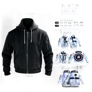 Black Sweater Jacket PNG Vkd