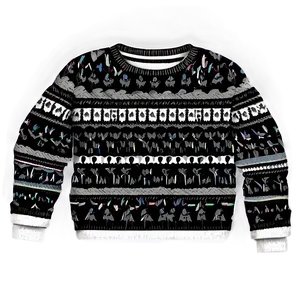 Black Sweater Pattern PNG 88