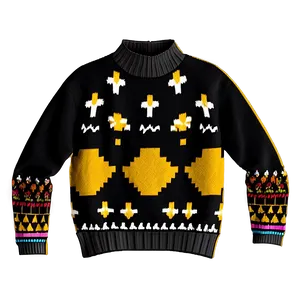Black Sweater Pattern PNG Bfc