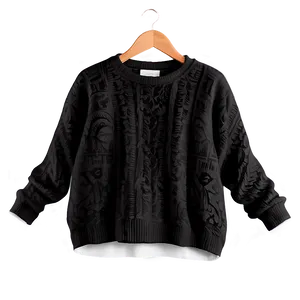 Black Sweater Png 06132024 PNG image