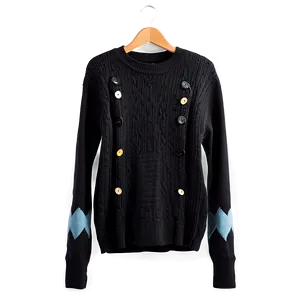 Black Sweater With Buttons Png Rsa PNG image