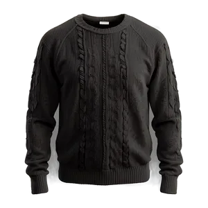 Black Sweater With Elbow Patches PNG 06132024 PNG