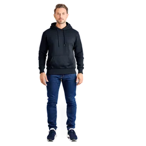 Black Sweater With Pockets PNG 79