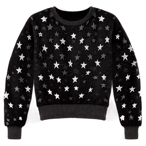 Black Sweater With Stars PNG Pqb22 PNG