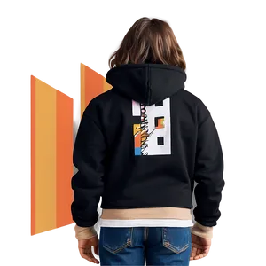 Black Sweatshirt With Bold Graphic PNG Jvr26 PNG