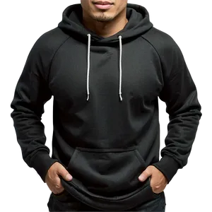 Black Sweatshirt With Cowl Neck PNG Ggu