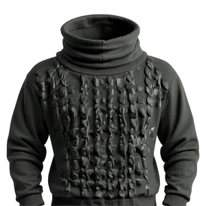 Black Sweatshirt With Cowl Neck PNG Kja PNG