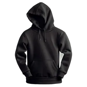 Black Sweatshirt With Pocket Detail PNG 06272024