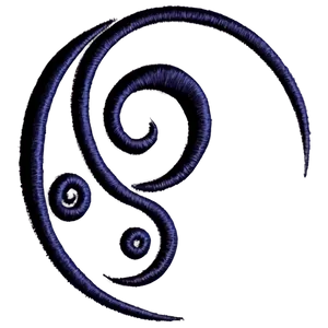 Black Swirl Embroidery Design Png 20 PNG image