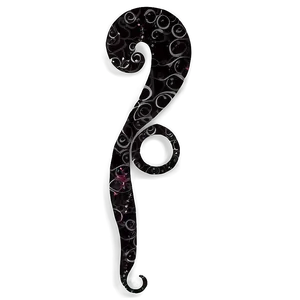 Black Swirl Festive Decoration Png 06262024 PNG image