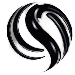 Black Swirl Hand Drawn Png 06262024 PNG image