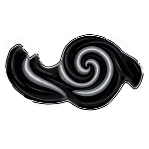 Black Swirl Hand Drawn Png Wsk PNG image