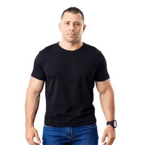 Black T Shirt Casual Wear Png 46 PNG image