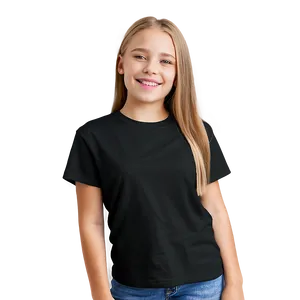 Black T Shirt For Teens Png 05252024 PNG image