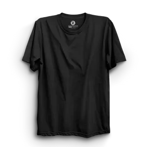 Black T Shirt Product Display PNG image