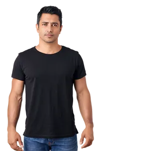 Black T Shirt With Collar Png Tpe PNG image