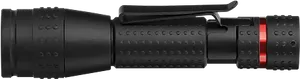 Black Tactical Flashlight PNG image