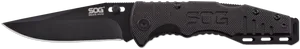 Black Tactical Folding Knife PNG image