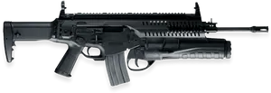 Black Tactical Rifle Isolated