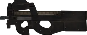 Black Tactical Submachine Gun