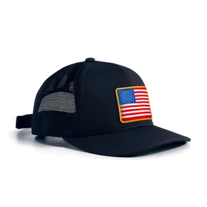 Black Tactical Trucker Hat PNG 06282024