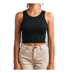 Black Tank Crop Top Png Fky13 PNG image