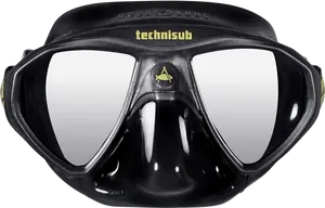 Black Technisub Snorkeling Mask PNG