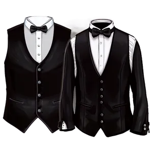 Black Tie And Vest PNG Fgu PNG