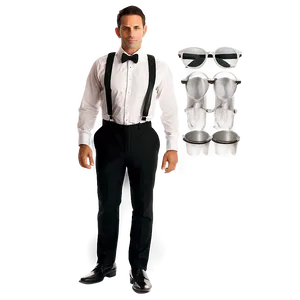 Black Tie Ready Outfit PNG 70 PNG