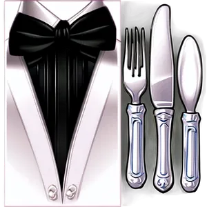Black Tie Table Setting PNG Ibr20 PNG