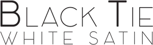Black Tie White Satin Logo