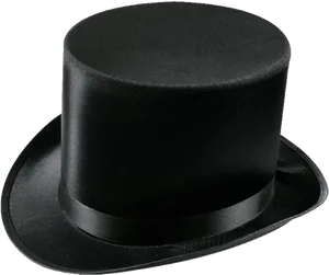 Black Top Hat Classic Accessory PNG image