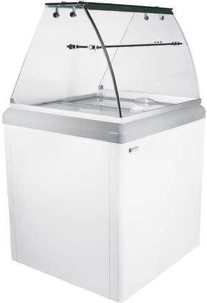 Black Top Loading Freezer PNG image