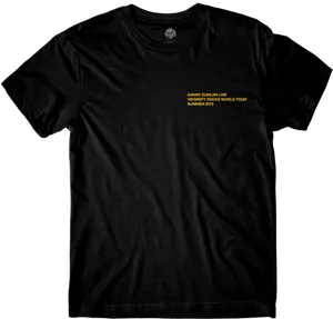 Black Tour T Shirt Mockup PNG image