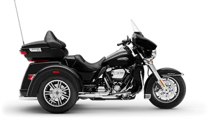 Black Touring Motorcycle PNG image