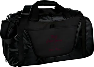 Black Travel Duffel Bag PNG image