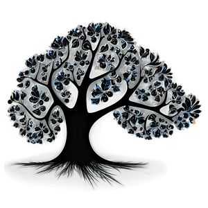 Black Tree In Abstract Style PNG 06212024 PNG