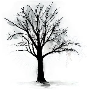 Black Tree In Fog PNG Bti PNG