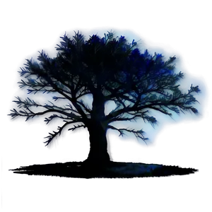 Black Tree In Night PNG Eis6