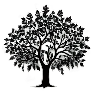 Black Tree With Falling Leaves PNG 06212024 PNG