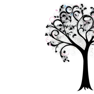 Black Tree With Swirls PNG 06212024 PNG