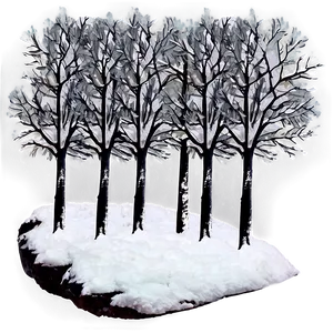 Black Trees In Snow Png 06292024 PNG image